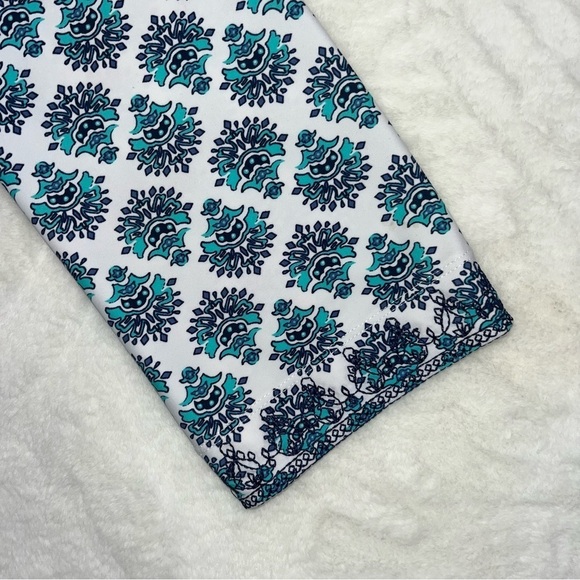 Cabana Life Napa Embroidered Tunic Dress Sz MD Blue 3/4 Sleeve Keyhole Neck UPF - Picture 12 of 12